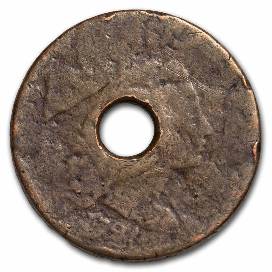 1794 Large Cent Details (Holed)