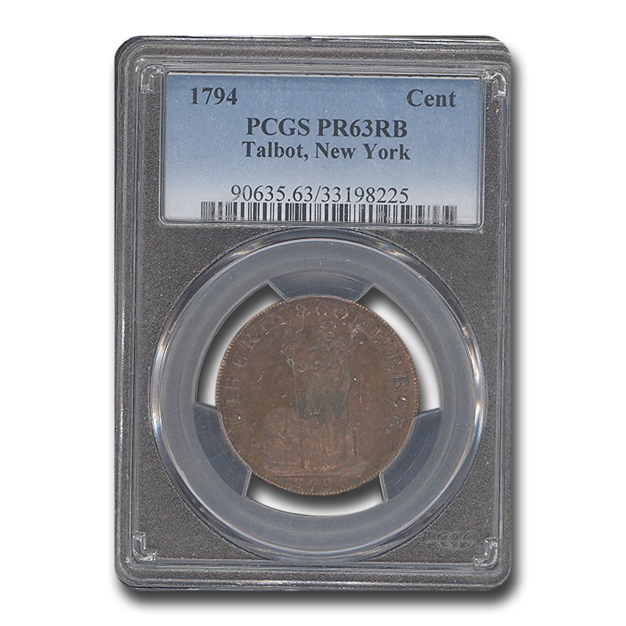 Buy 1794 Talbot Allum & Lee One Cent Colonial PR-63 PCGS (Red/Brown ...