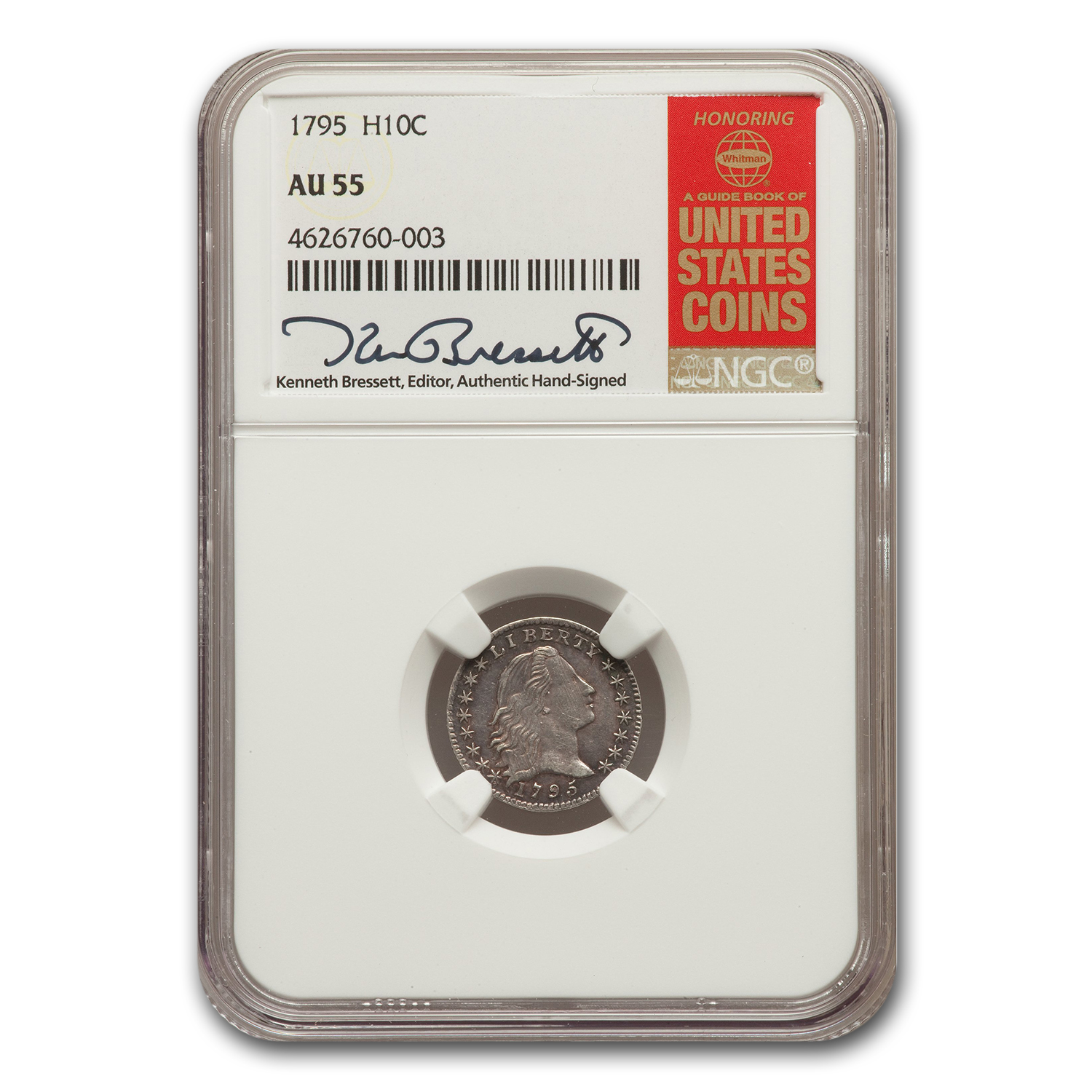 1795 flowing hair half dime