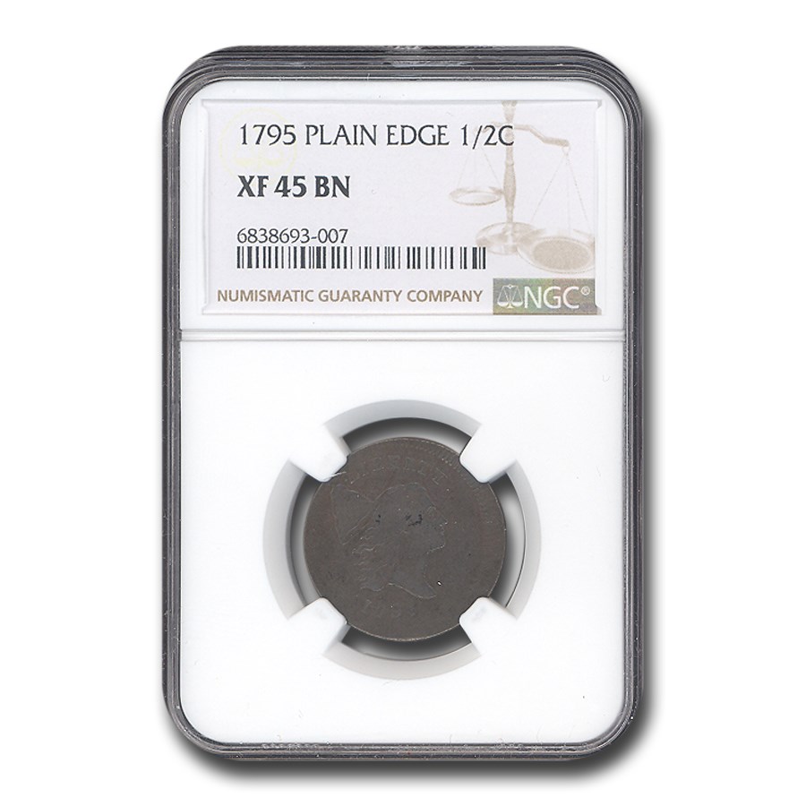 1795 Half Cent XF-45 NGC (Plain Edge)