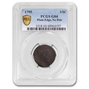 1795 Half Cent Plain Edge No Pole Good-04 PCGS