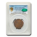 1795 Liberty Cap Half Cent MS-63 PCGS CAC (BN Plain Edge No Pole)