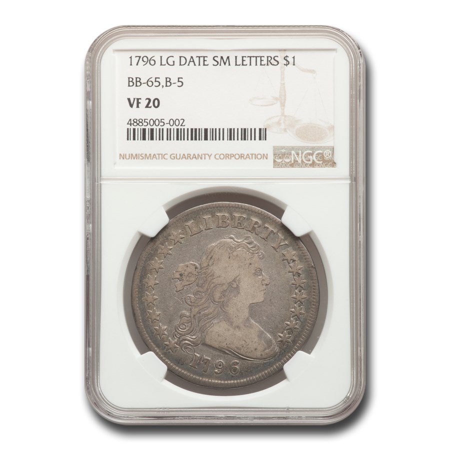 Buy 1796 Draped Bust Dollar VF-20 NGC (Lg Date Sm Letters BB-65, B-5 ...