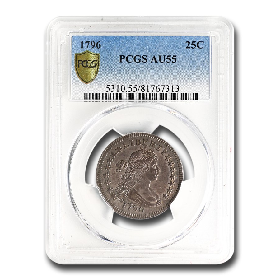 1796 Draped Bust Quarter AU-55 PCGS