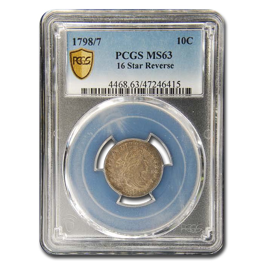 1798 Draped Bust Dime MS-63 PCGS (16 Star Reverse)