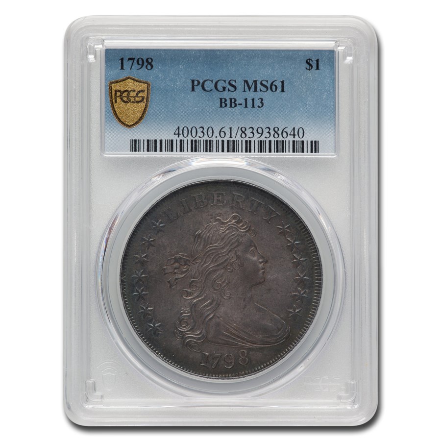 Buy 1798 Draped Bust Dollar Heraldic Eagle MS-61 PCGS | APMEX