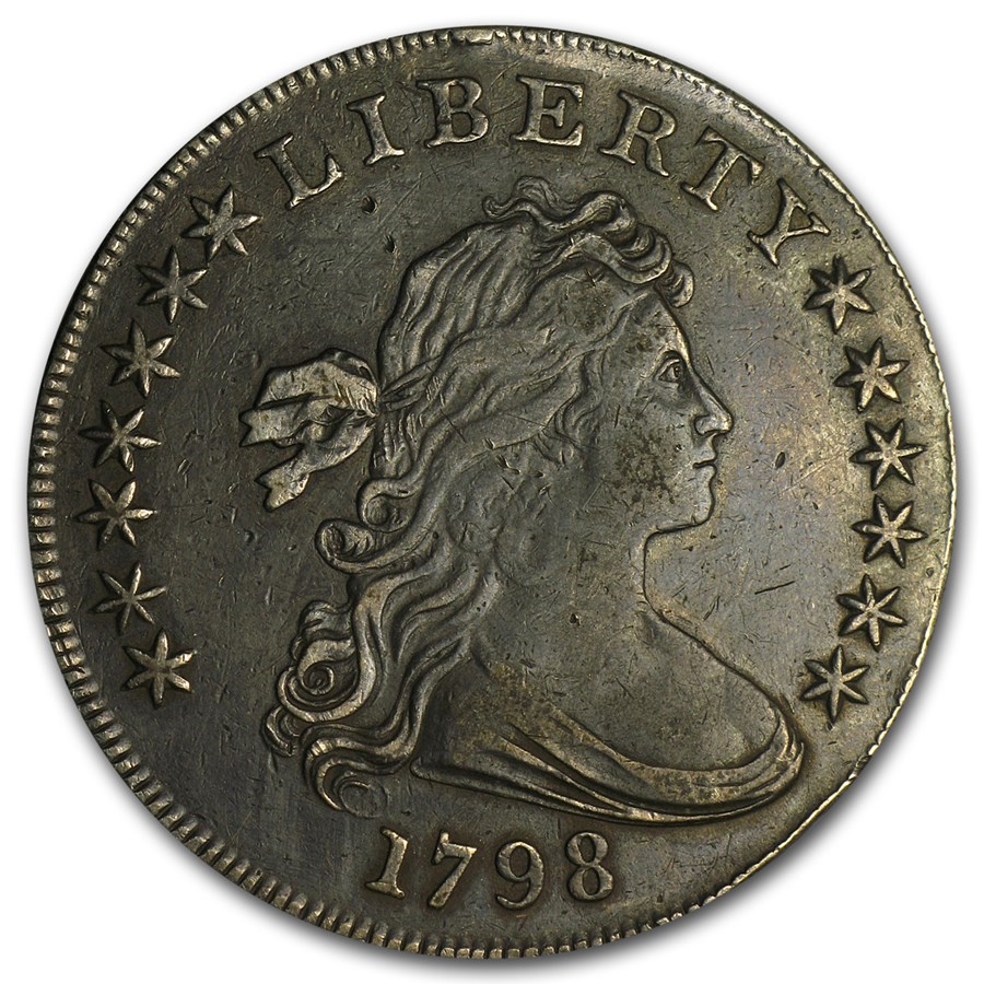 1798 Draped Bust Dollar Heraldic Eagle VF
