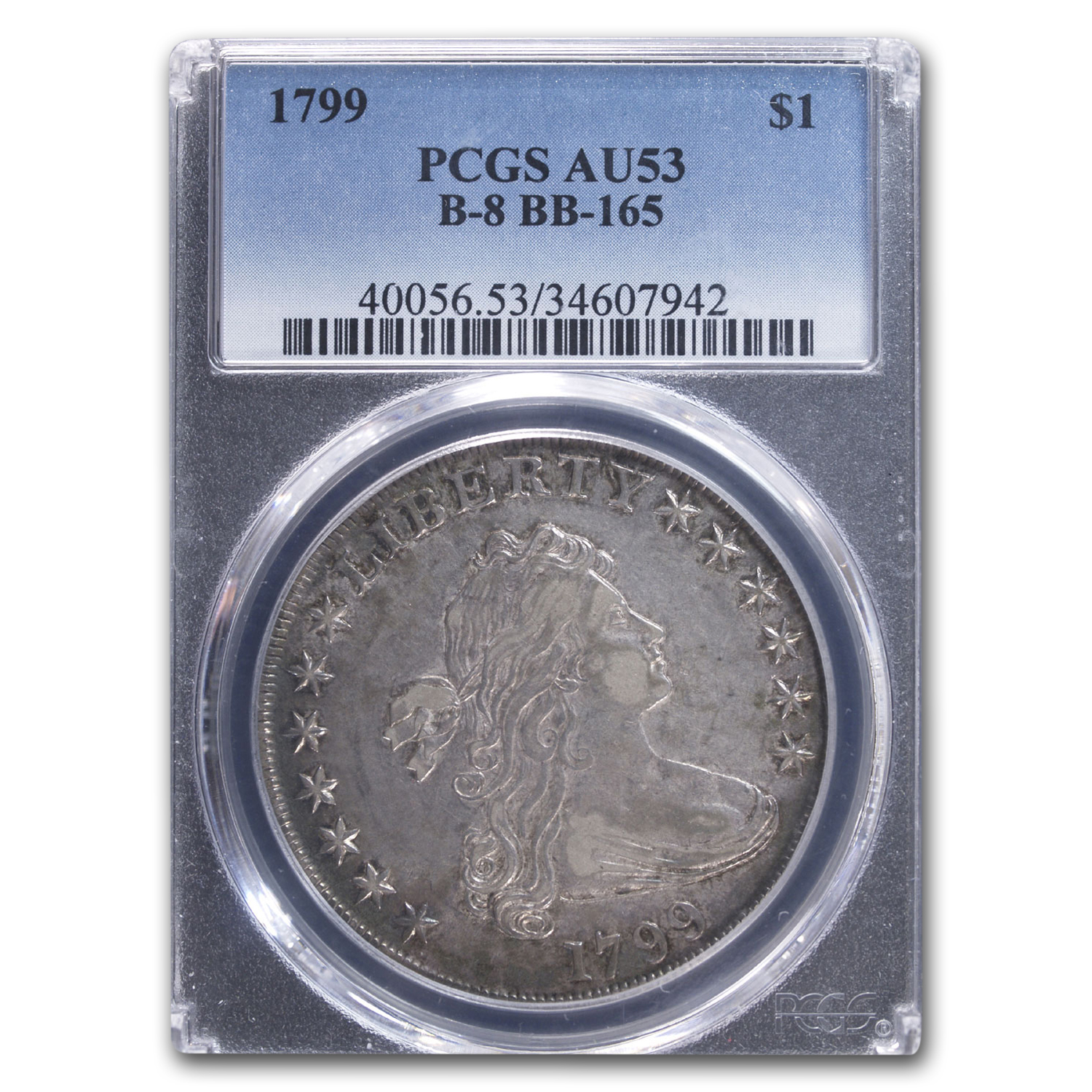 Buy 1799 Draped Bust Dollar AU-53 PCGS (B-8, BB-165) | APMEX