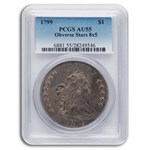 1799 Draped Bust Dollar AU-55 PCGS (Obverse 8x5 Stars)