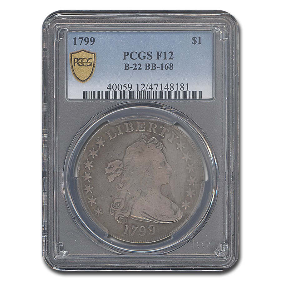 1799 Draped Bust Dollar Fine-12 PCGS (B-22, BB-168)