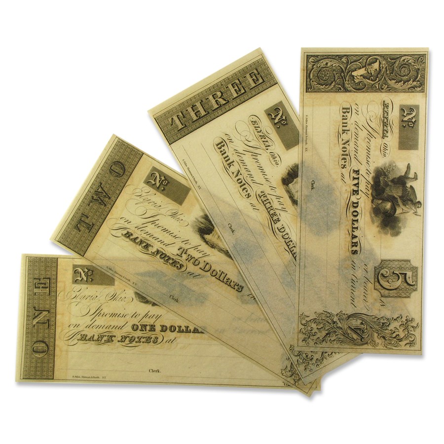 Buy 18    Merchant Note Set Elyria, Oh $1.00 Thru $5.00 Au+ 