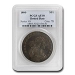 1800 Draped Bust Dollar AU-50 PCGS (Dotted Date)