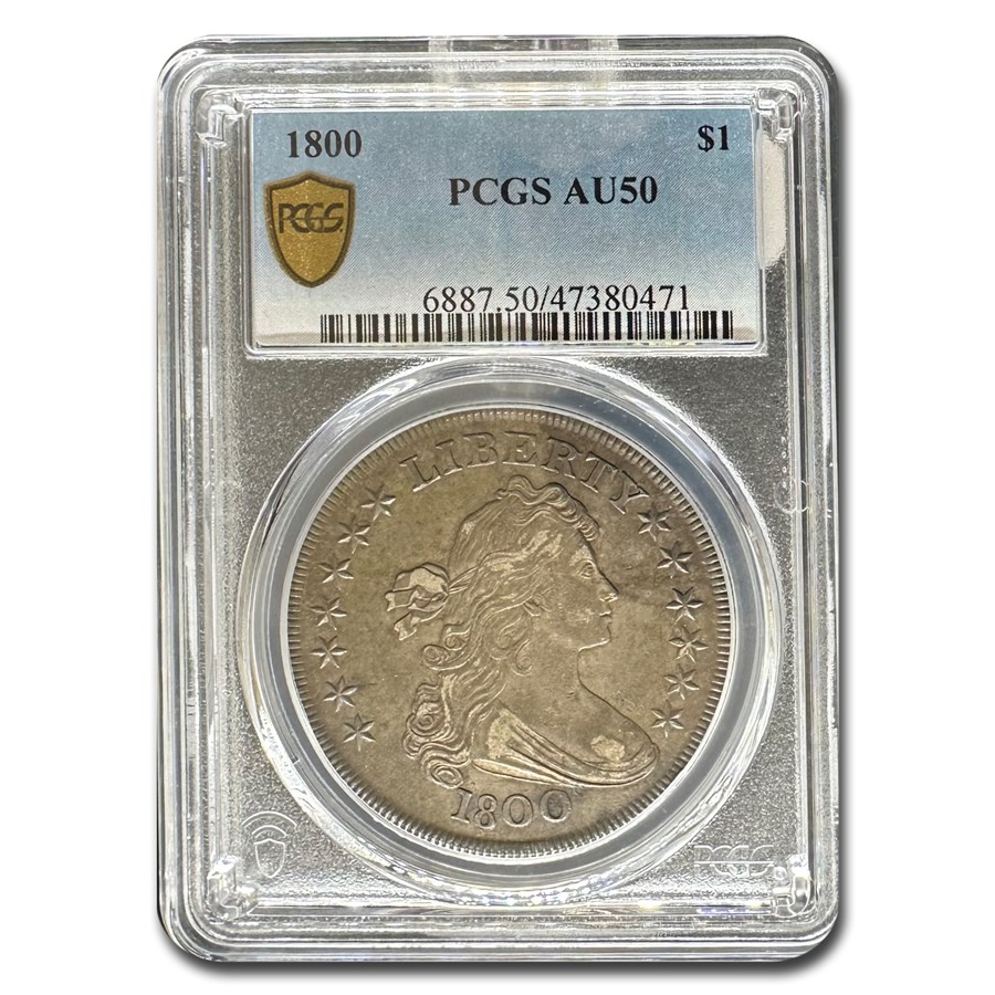 1800 Draped Bust Dollar AU-50 PCGS