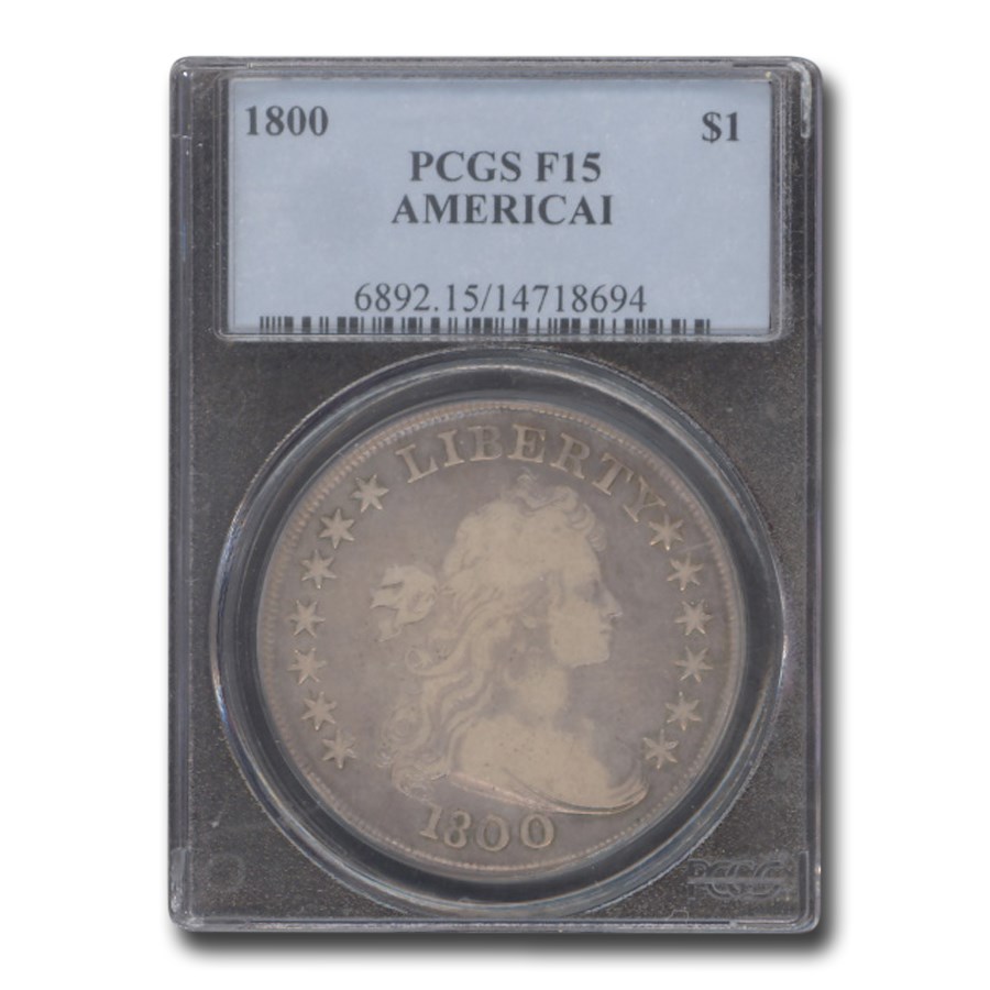 1800 Draped Bust Dollar Fine-15 PCGS (AMERICAI)