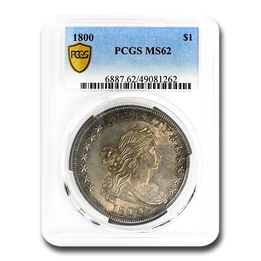 1800 Draped Bust Dollar MS-62 PCGS