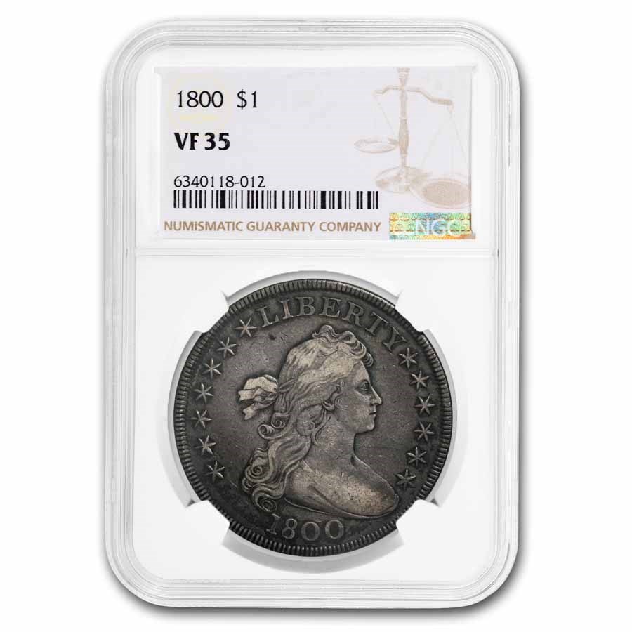 1800 Draped Bust Dollar VF-35 NGC