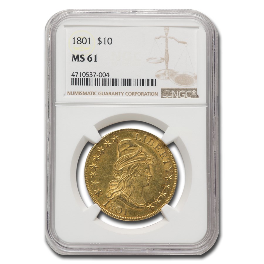 1801 $10 Turban Head Gold Eagle MS-61 NGC