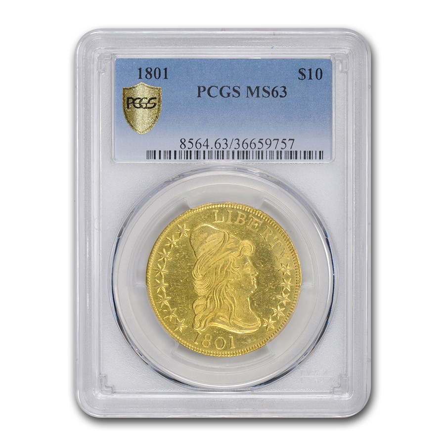 1801 $10 Turban Head Gold Eagle MS-63 PCGS