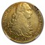 1801-LIMA IJ Peru Gold 8 Escudos Charles IV AU-55 NGC