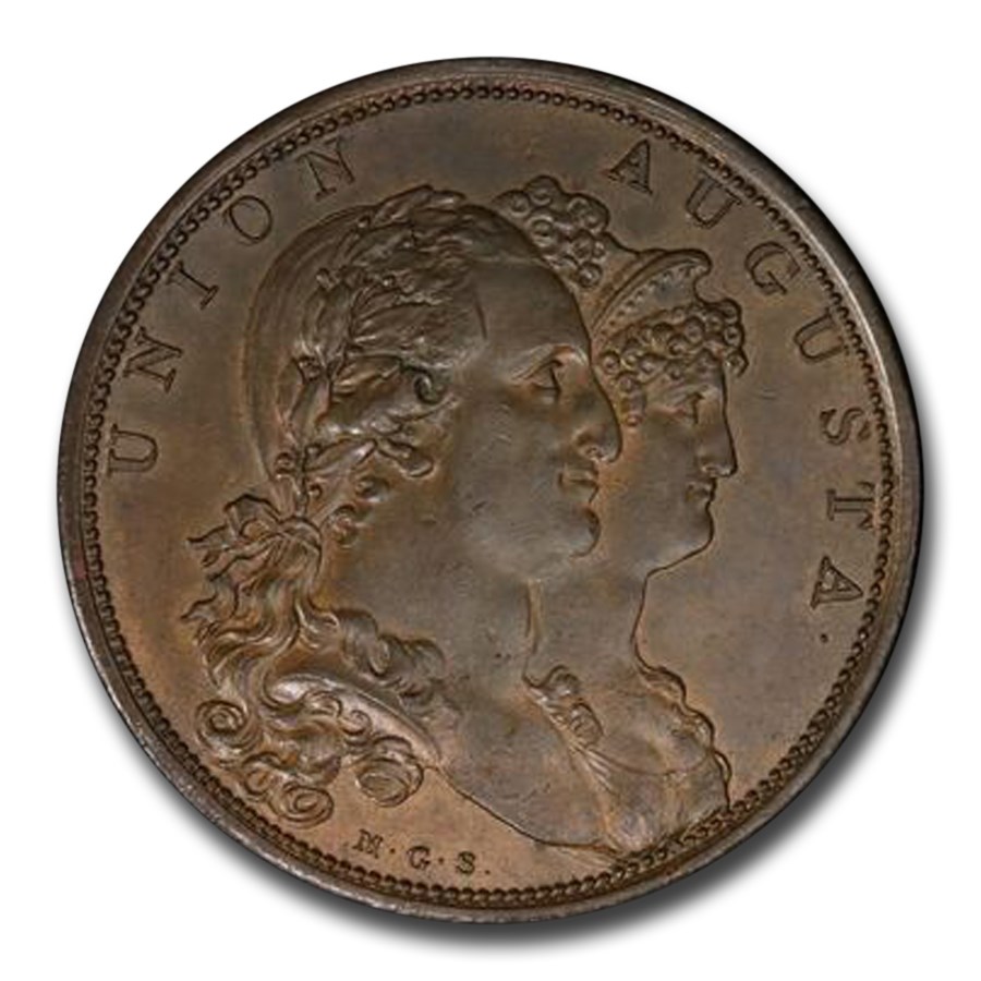 1801 Spain Wedding Medal MS-62 PCGS (Brown)