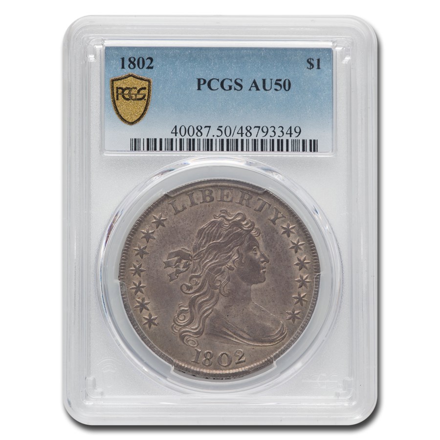 1802 Draped Bust Dollar AU-50 PCGS