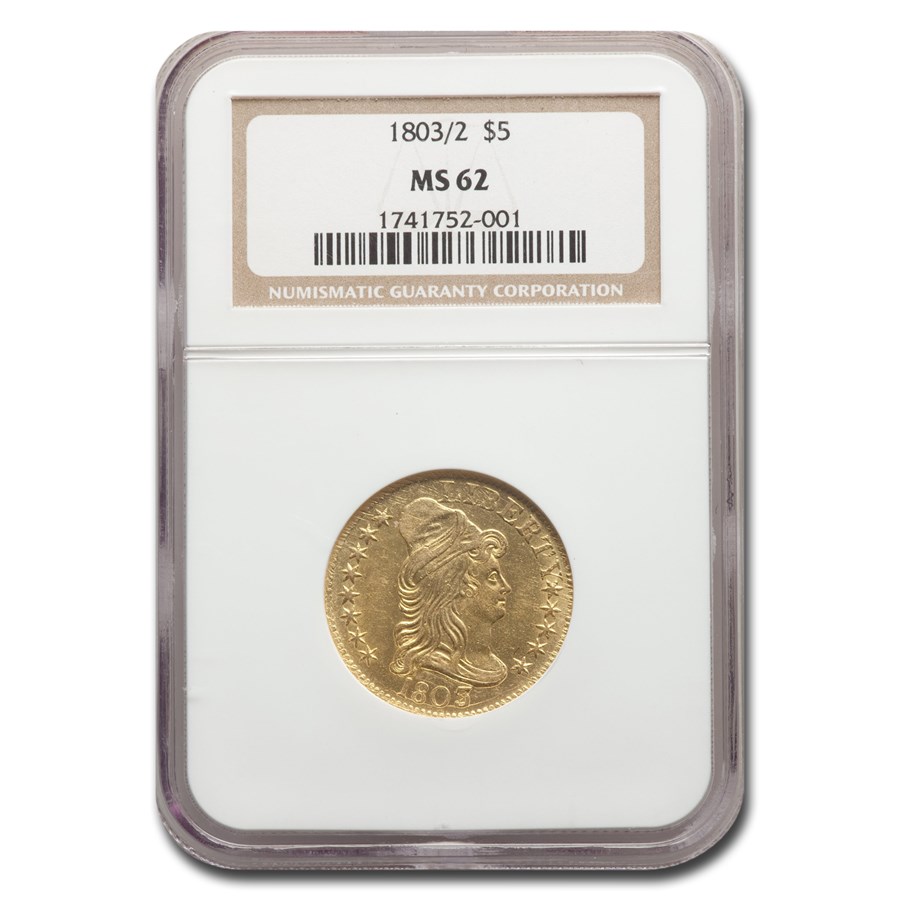 Buy 1803/2 $5 Capped Bust Gold Half Eagle MS-62 NGC | APMEX