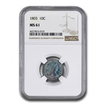 1803 Draped Bust Dime MS-61 NGC