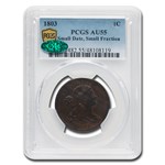 1803 Large Cent AU-55 PCGS CAC (BN, Small Date, Small Frac)