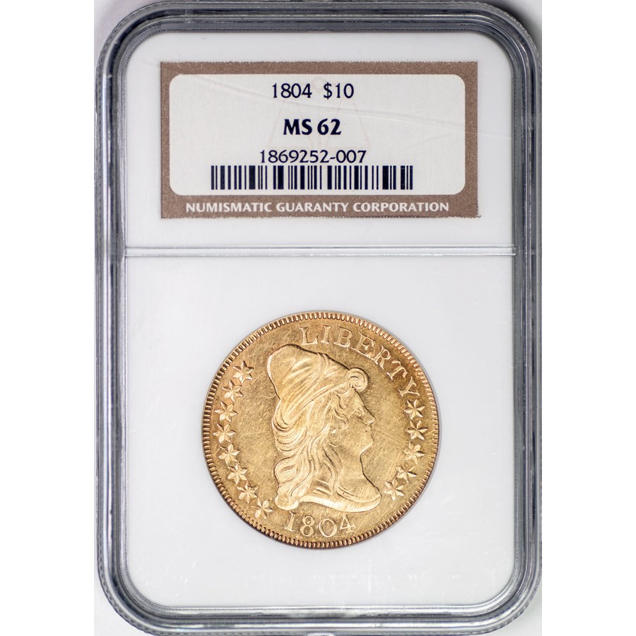 Buy 1804 $10 Gold Eagle Capped Bust MS-62 NGC Coin | Recently Added ...