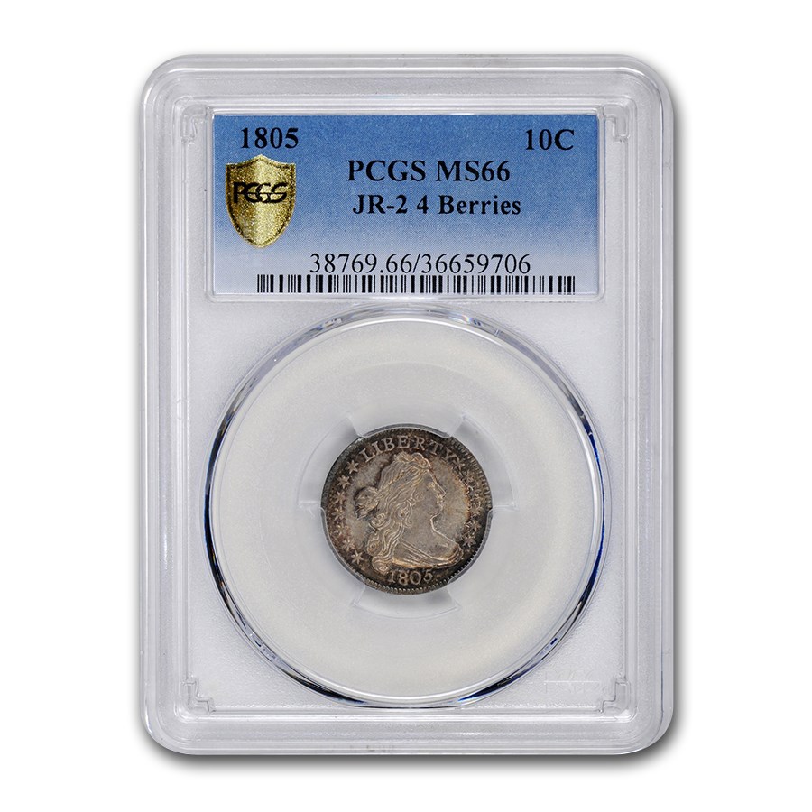 1805 Draped Bust Dime MS-66 PCGS (JR-2 4 Berries)