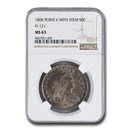 1806 Bust Half Dollar MS-63 NGC (O-121, Pointed 6, Stem)