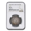 1806 Bust Half Dollar MS-64+ NGC (O-121, Pointed 6, Stem)