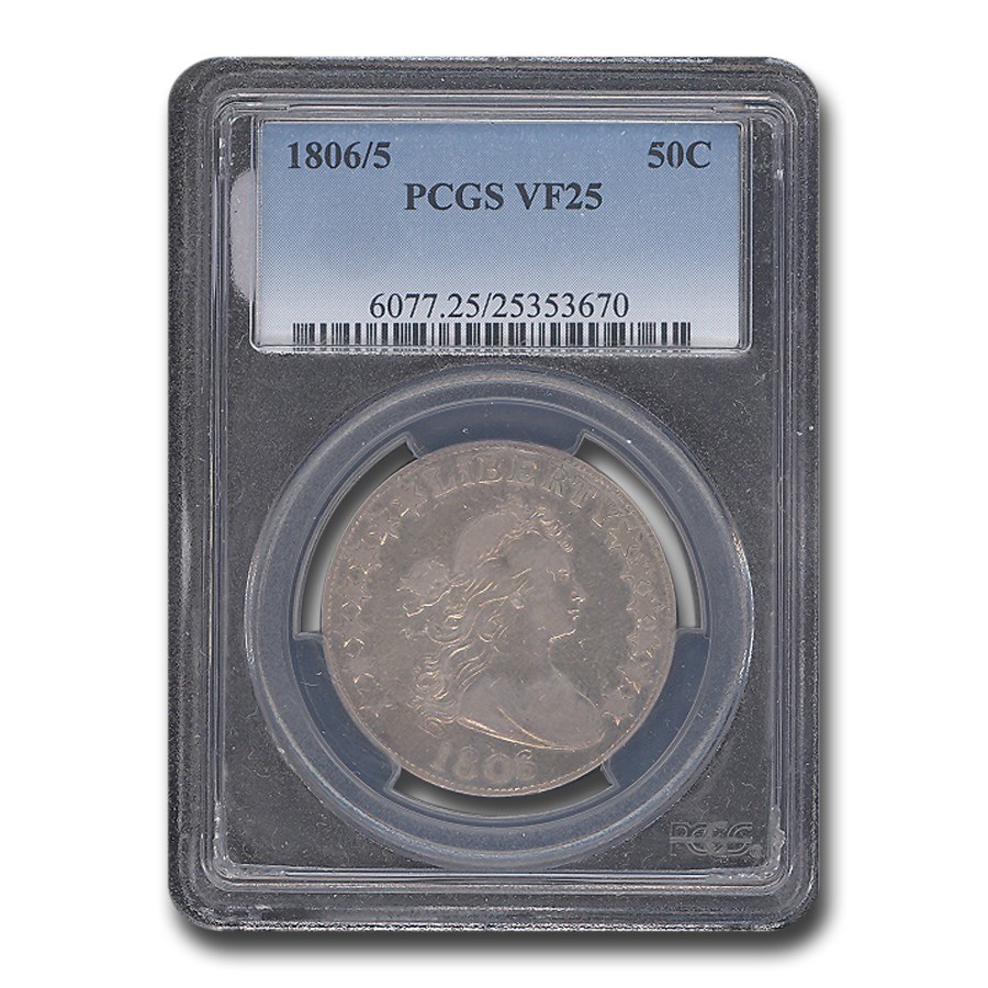 1806 Draped Bust Half Dollar VF-25 PCGS