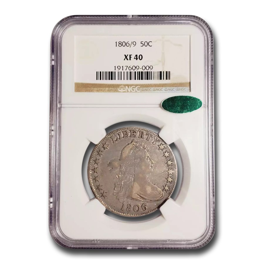 Buy 1806 Draped Bust Half Dollar XF-40 NGC CAC (6 Over Inverted 6) | APMEX