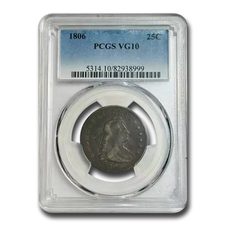 1806 Draped Bust Quarter VG-10 PCGS