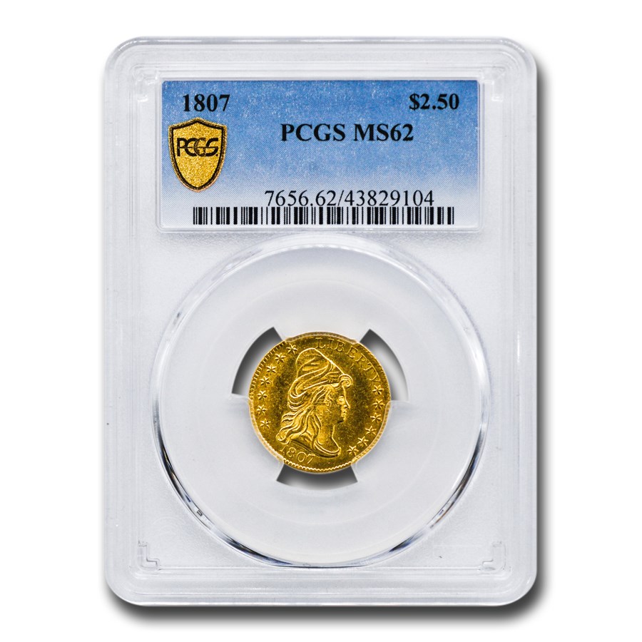 1807 $2.50 Draped Bust Gold Quarter Eagle MS-62 PCGS