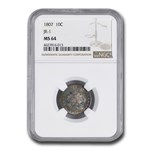 1807 Draped Bust Dime MS-64 NGC (JR-1)