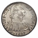 1807-LIMA JP Peru Silver 8 Reales Charles IV AU (Details)