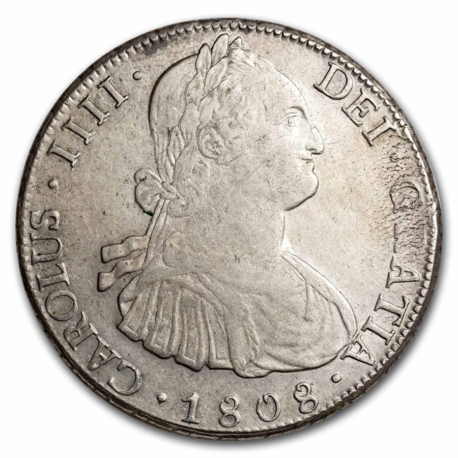 1808-PTS PJ Bolivia Silver 8 Reales Charles IV AU