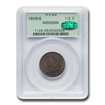 1809/6 Half Cent MS-65 PCGS CAC (Brown, OGH)