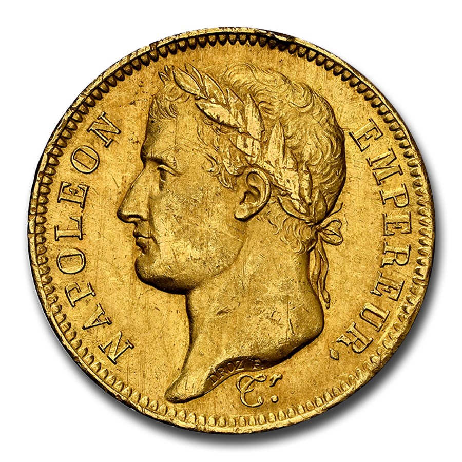 1811-A France Gold 40 Francs Napoleon MS-62 NGC