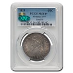 1811 Capped Bust Half Dollar MS-64+ PCGS CAC (Sm 8, Overton 107)