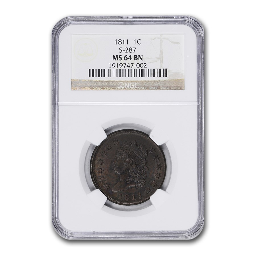 Buy 1811 Large Cent MS-64 NGC (Brown, S-287) | APMEX