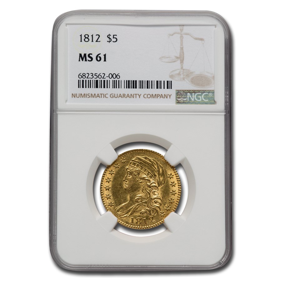 Buy 1812 $5 Capped Bust Gold Half Eagle MS-61 NGC | APMEX