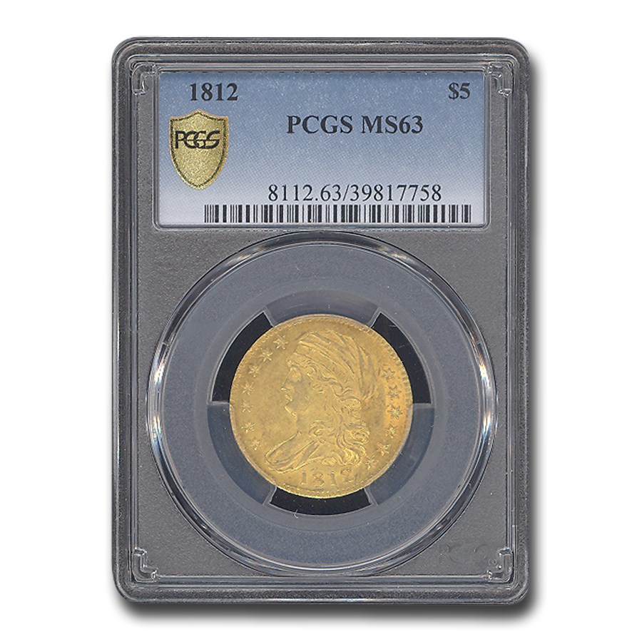 Buy 1812 $5 Capped Bust Gold Half Eagle MS-63 PCGS | APMEX