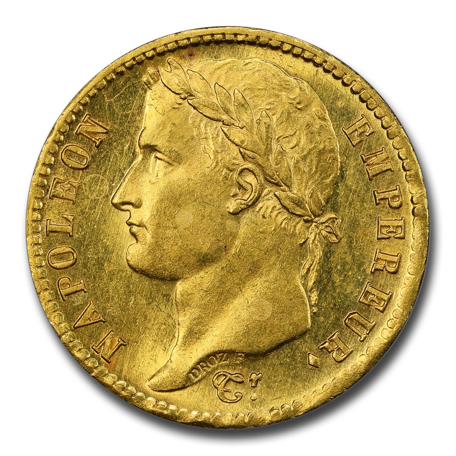 1813-A France Gold 20 Francs Napoleon I MS-63 PCGS