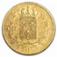 1816-1824 France Gold 40 Francs Louis XVIII (AU)