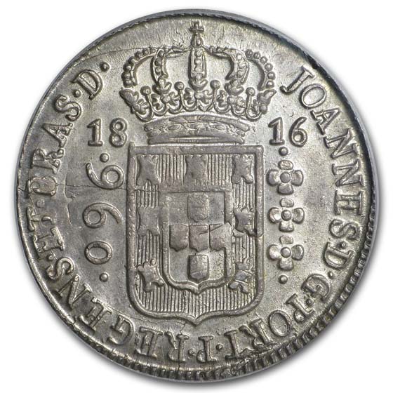 Buy 1816-B Brazil Silver 960 Reis MS-62 PCGS | APMEX