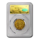 1818 $5 Capped Bust Gold Half Eagle MS-63+ PCGS CAC (BD-1)