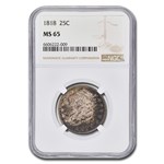 1818 Capped Bust Quarter MS-65 NGC